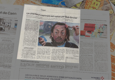L'artiste Caennais MANSIRE dans la presse: auteur compositeur interprète à Caen 