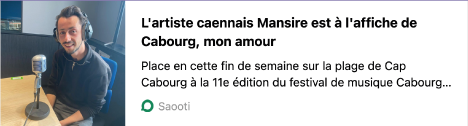 L'artiste caennais MANSIRE à l'affiche de "Cabourg mon amour"